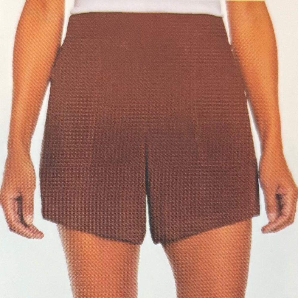 Wildfox lightweight loose pull on elastic waist brown shorts size large NEW